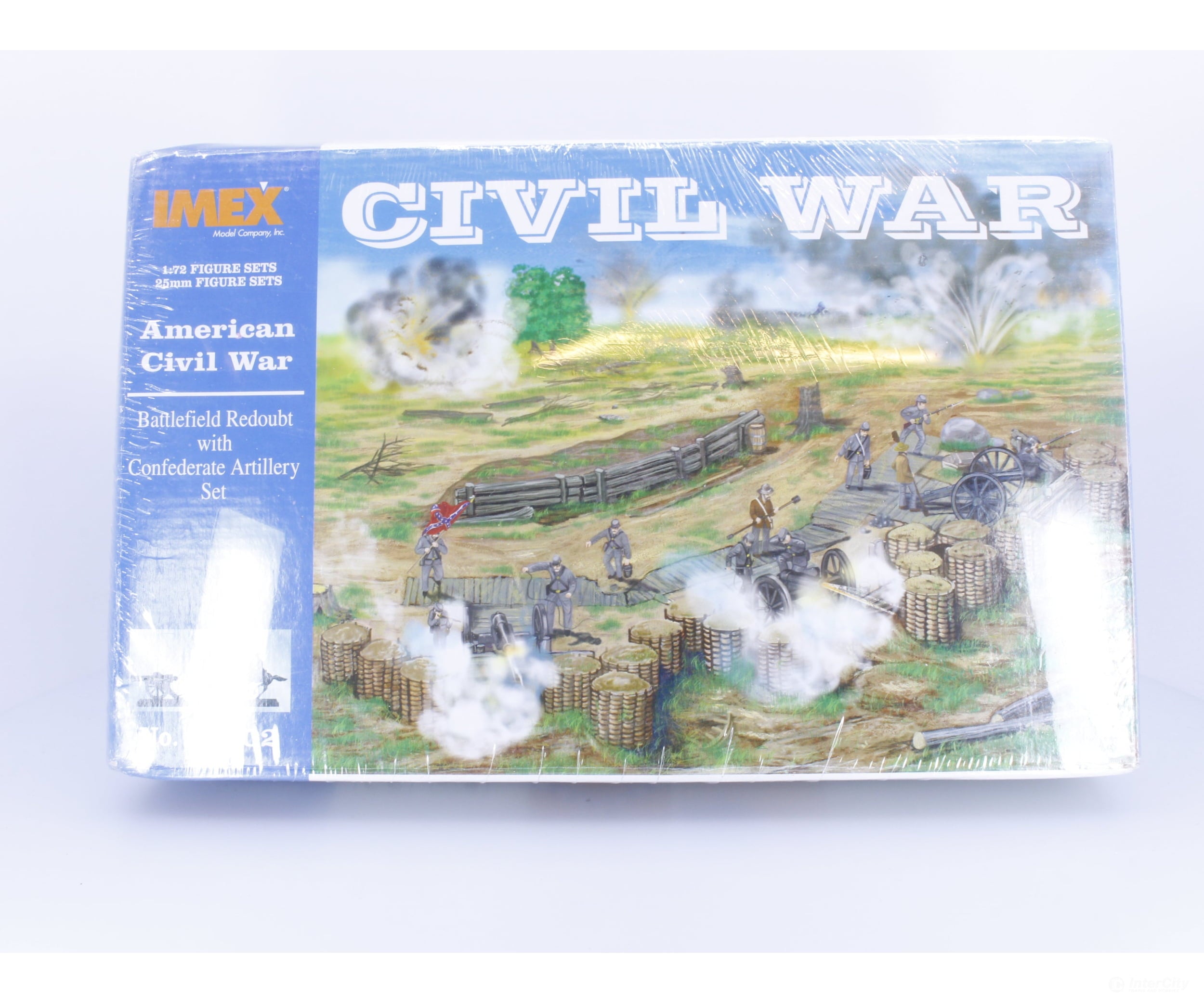 IMEX 72102 OO American Civil War Battlefield Redoubt with Confederate Artillery Set #1 Figures