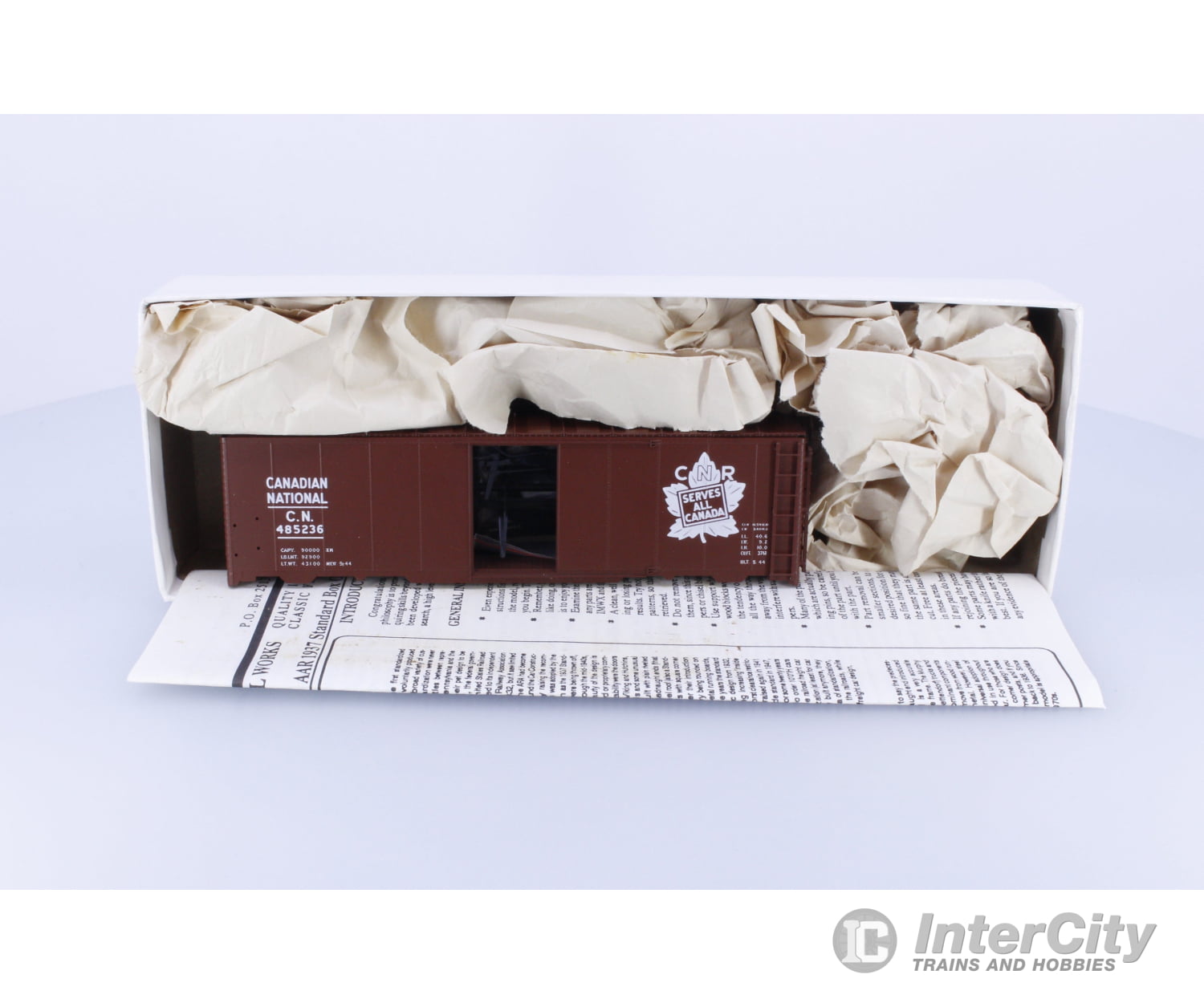 Innovative Model Works HOBCN236 HO 1937 AAR Box Car Kit Canadian National (CN) 485236 Freight Cars