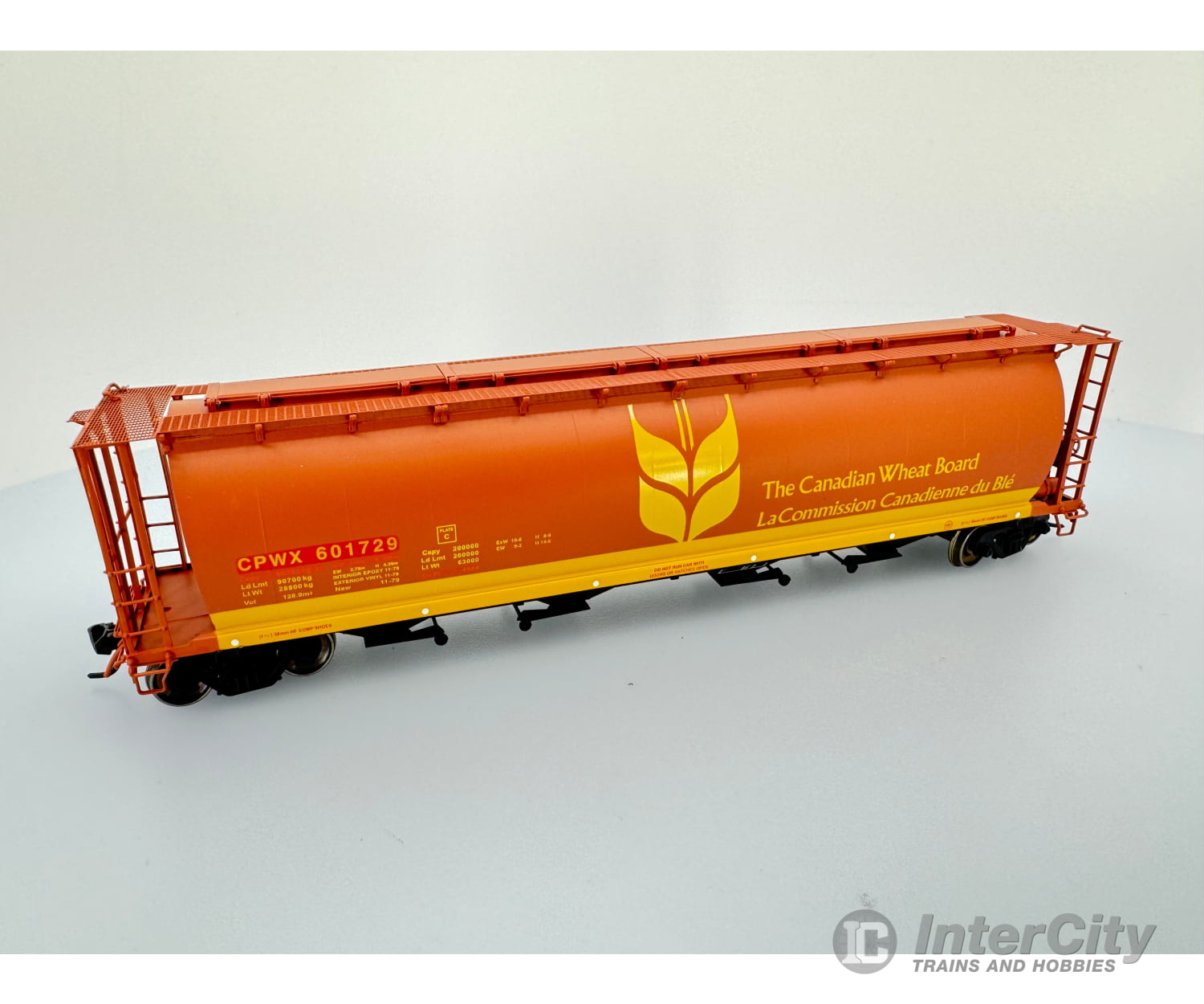 Intermountain 1150B Ho 4-Bay Cylindrical Covered Hopper Government Of Canada (Cnwx) 601729 Freight