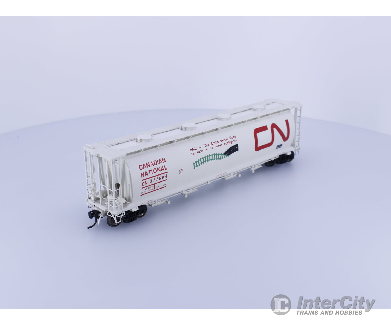 InterMountain 45202-03 HO Cylindrical Covered Hopper Environmental Mode Canadian National (CN) 377694 Freight Cars