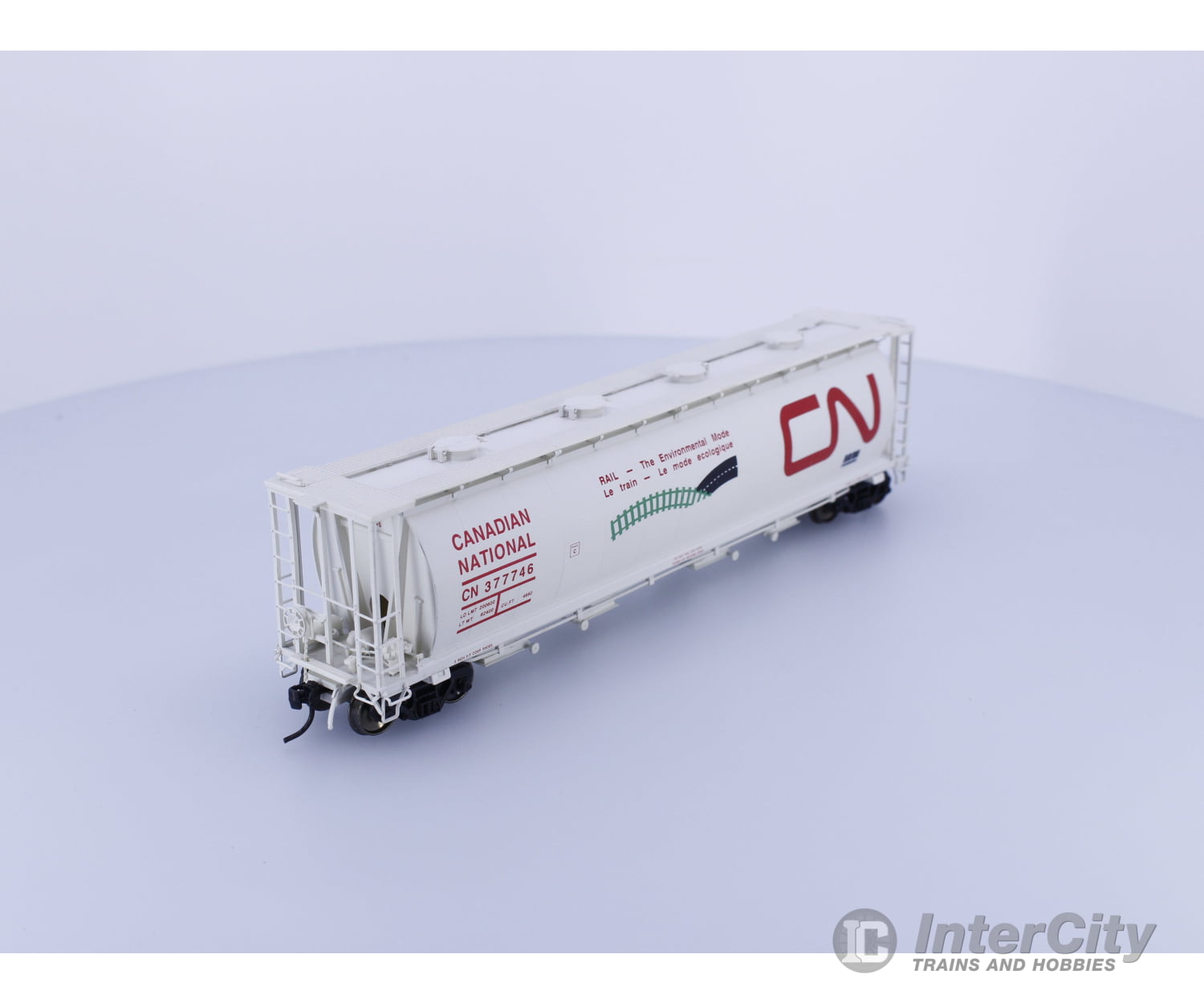 InterMountain 45202-04 HO Cylindrical Covered Hopper Environmental Mode Canadian National (CN) 377746 Freight Cars