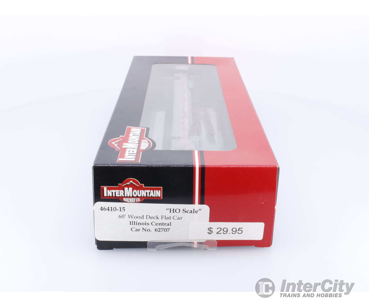 InterMountain 46410-15 HO 60’ Wood Deck Flat Car Illinois Central (IC) 62707 Freight Cars