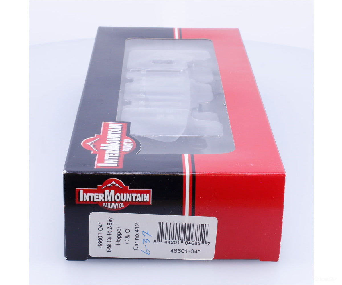 Intermountain 48601-04 HO 2 Bay Covered Hopper Chesapeake and Ohio (CO) 412 - Freight Cars