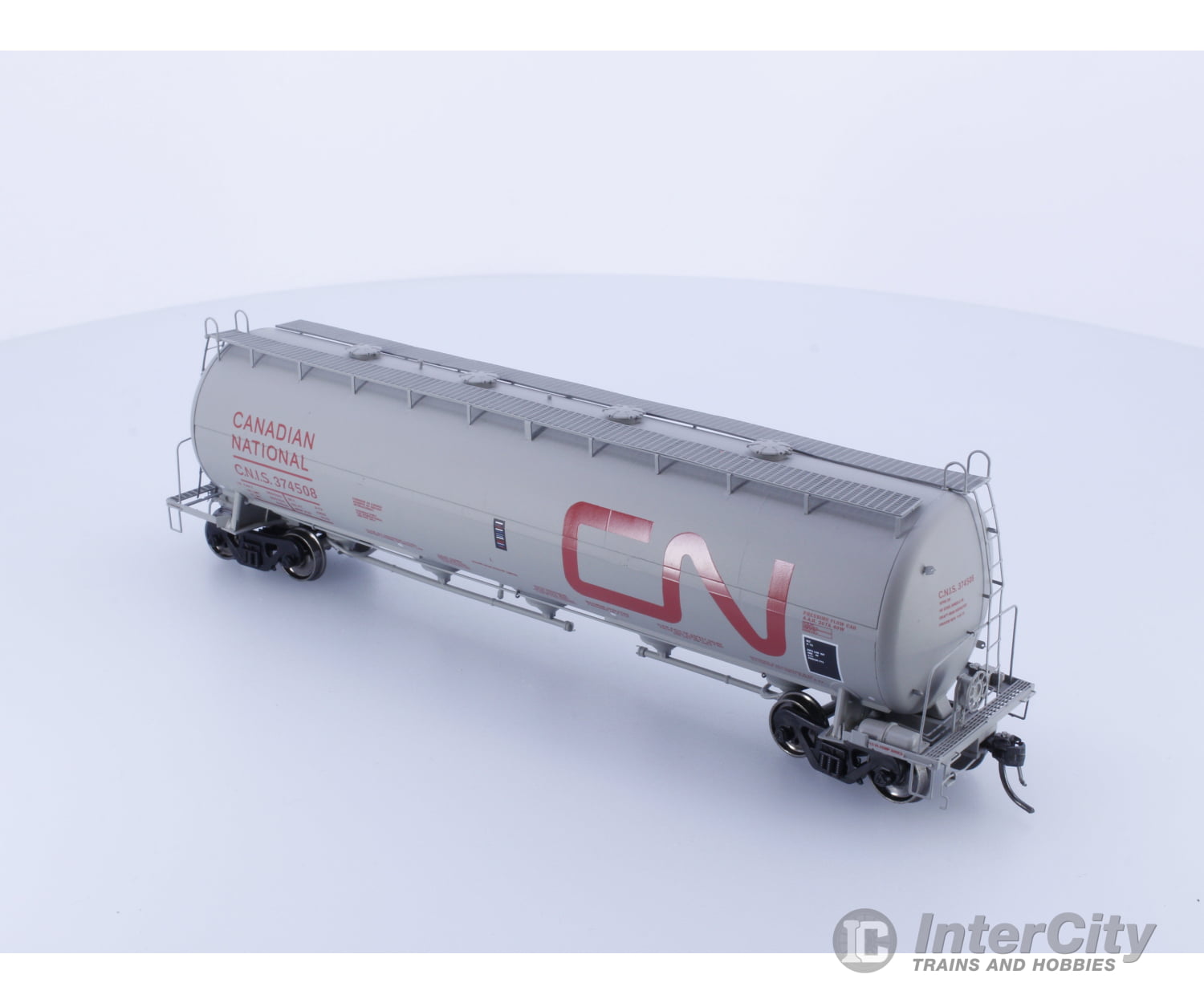 InterCity Trains and Hobbies 48901-01 HO Procor Pressure Flow Hopper Canadian National (CN) 374508 Freight Cars