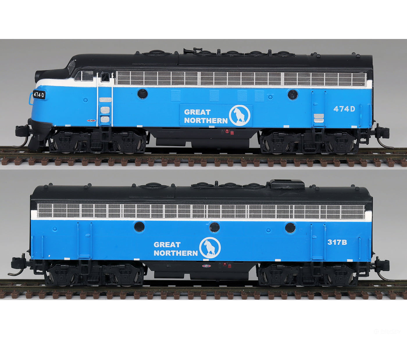 Intermountain 69225S-69725S N F7A + F7B Set Great Northern Big Sky Blue #S 276A/281B - Sound And