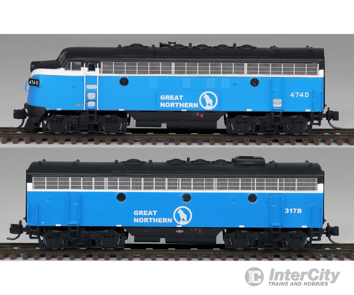 Intermountain 69225S-69725S N F7A + F7B Set Great Northern Big Sky Blue #S 276A/281B - Sound And