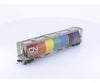 InterMountain CCAR HO 4 Bay Cylindrical Hopper Circus Car Weathered Canadian National (CN) 370708 - Freight Cars