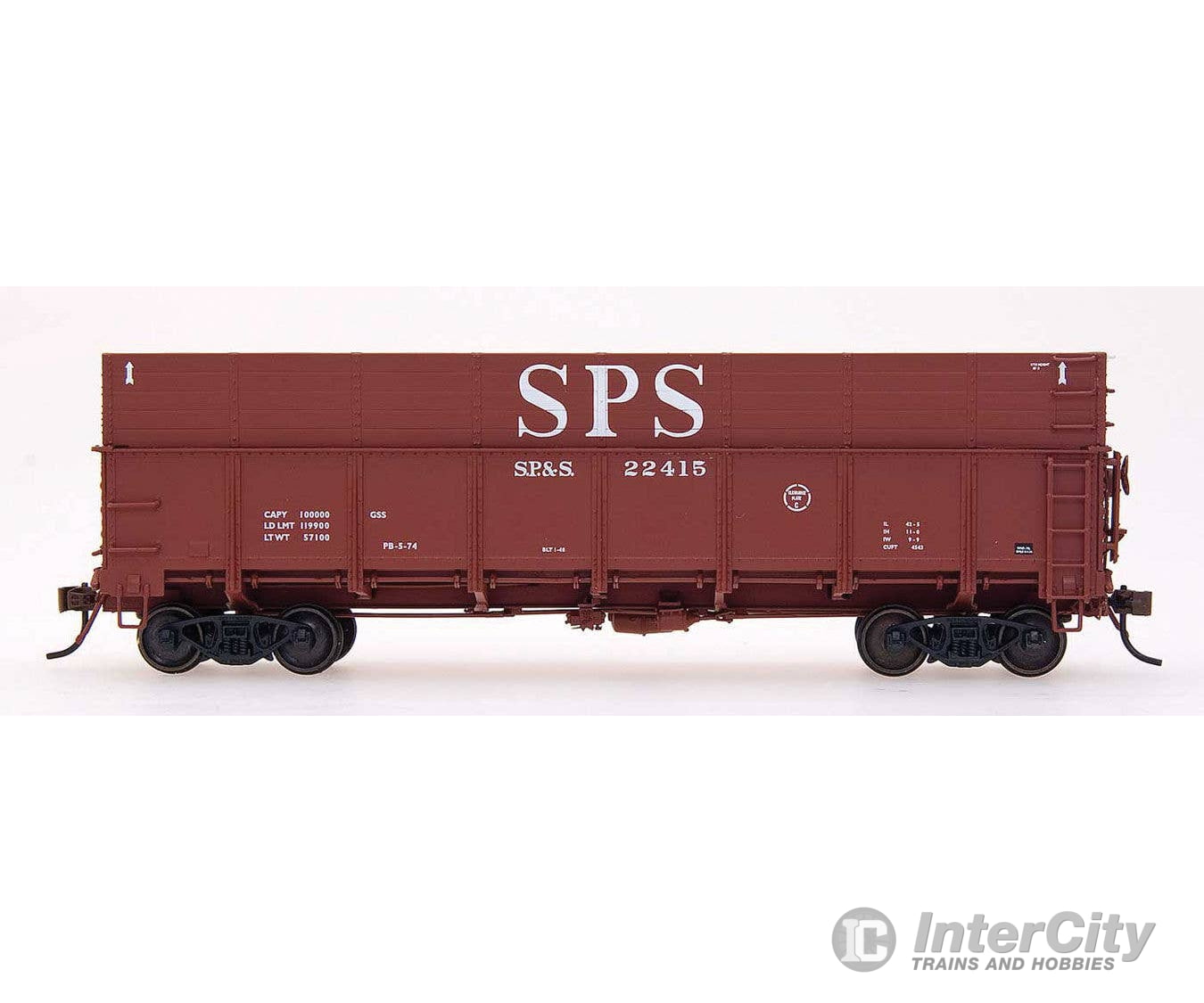 Intermountain HO 35203 Drop-Bottom Wood Chip Gondola - Spokane Portland & Seattle (Boxcar Red Centered Large SPS)