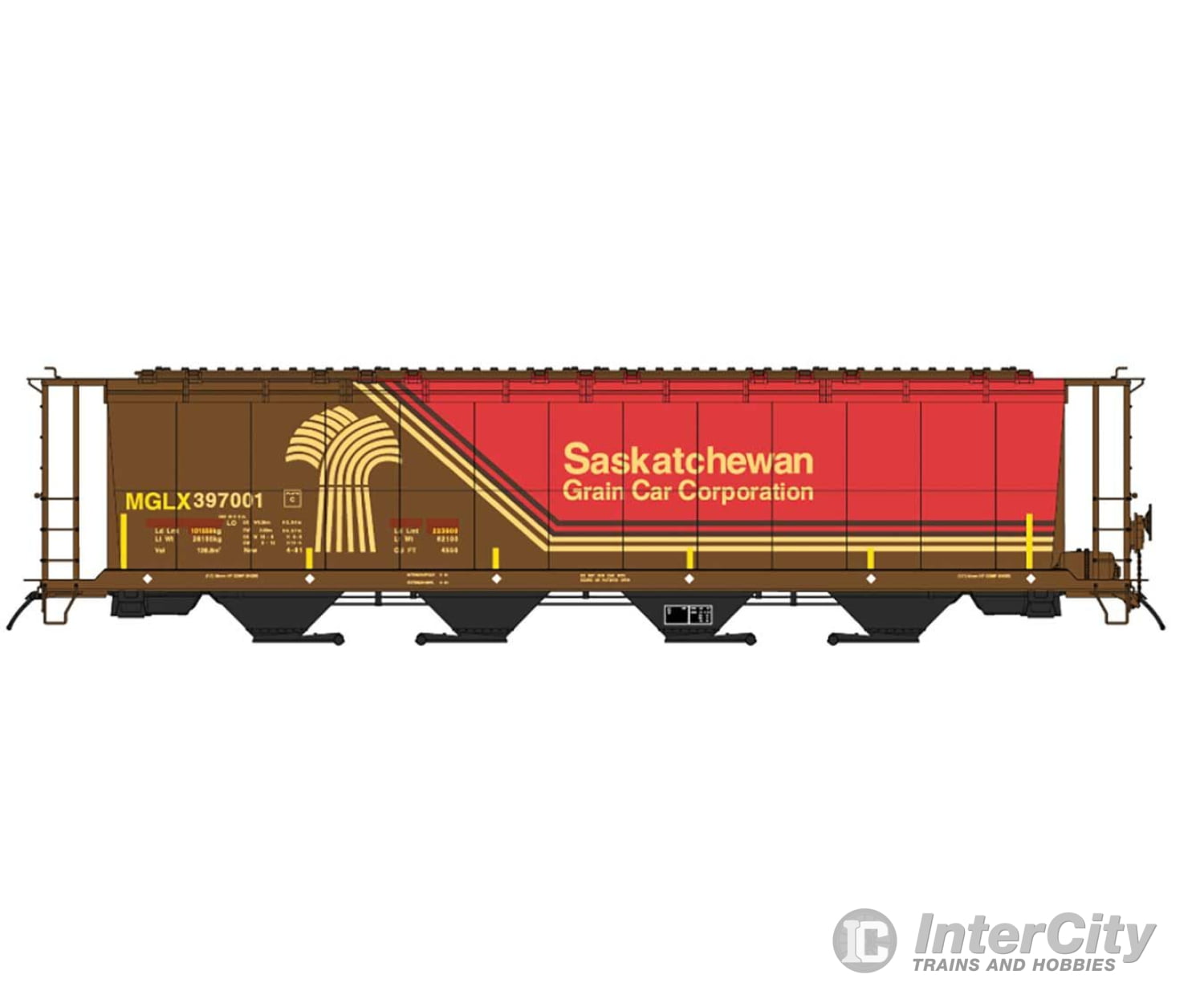 Intermountain Ho 45139 59’ 4-Bay Cylindrical Covered Hopper - Trough Hatch Version