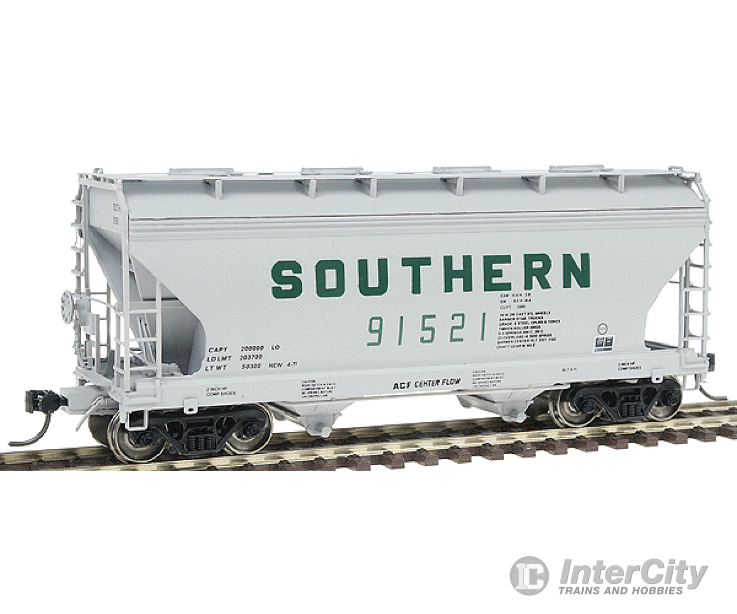 Intermountain Ho 46524 Acf 2-Bay Center-Flow Covered Hopper - Ready To Run -- Southern Railway (Gray