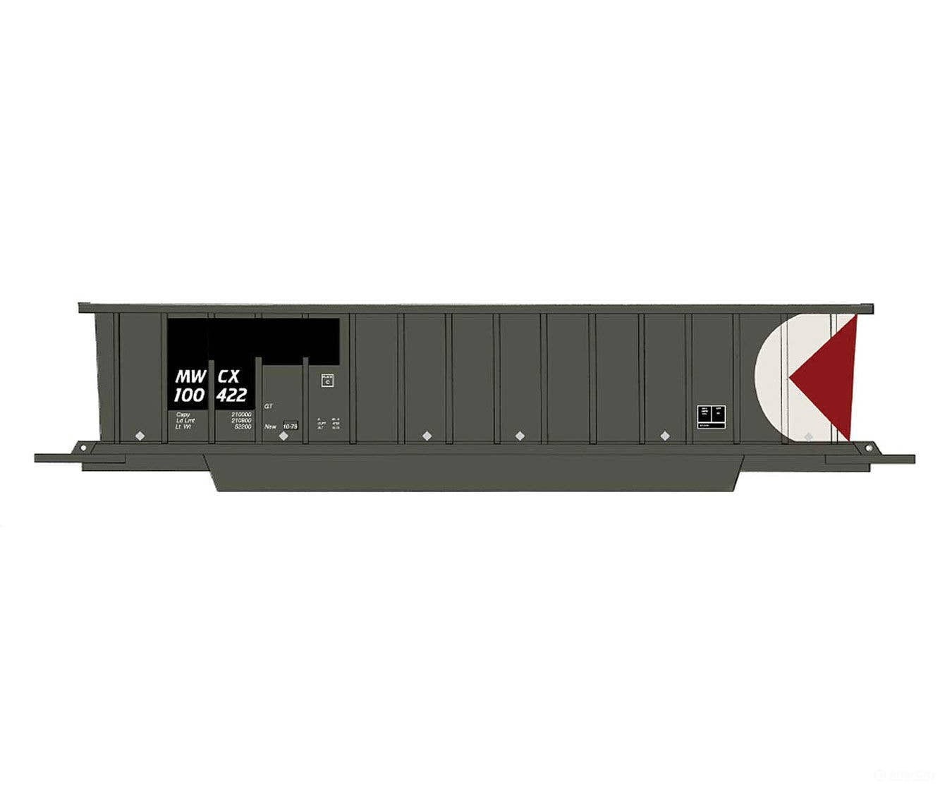 Intermountain HO 47113 Bathtub Coal Gondola - MWCX (Patched Ex-CP black red white Multimark) Freight Cars
