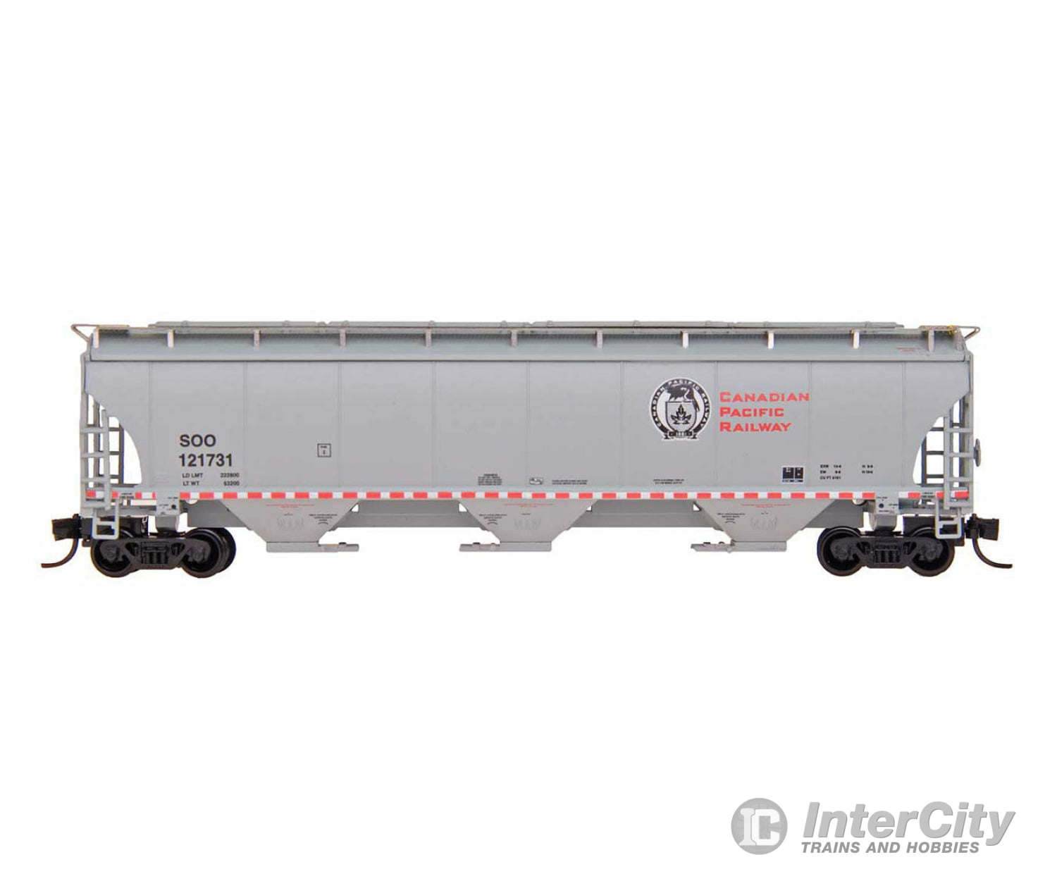 Intermountain Ho 472108 Trinity 5161 Cubic Foot Covered Hopper Canadian Pacific (Gray Red White