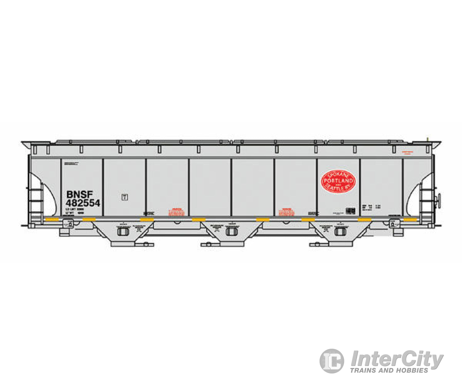 Intermountain Ho 472143 Trinity 5161 Cubic Foot Covered Hopper Bnsf Railway (Spokane Portland &