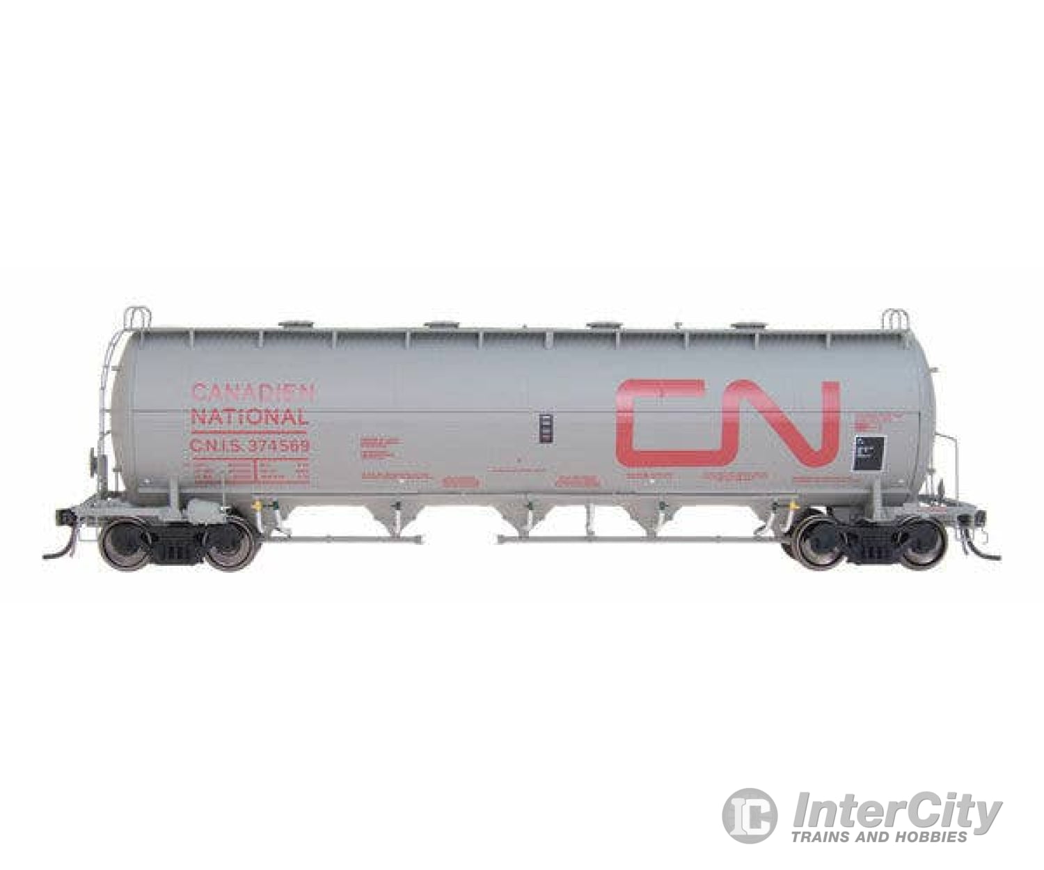 Intermountain HO 48901 Procor Pressure-Flow Hopper - Canadian National (gray red Noodle Logo & Lettering) Freight Cars