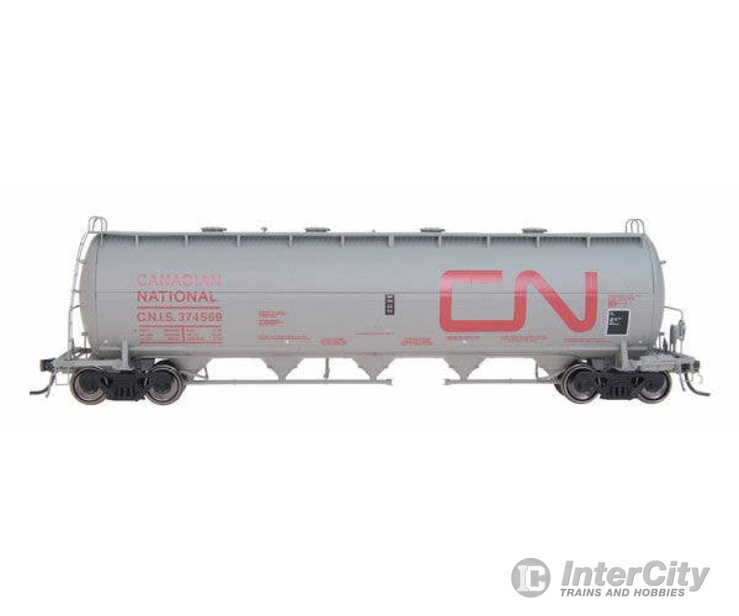 Intermountain HO 48901 Procor Pressure-Flow Hopper - Canadian National (gray red Noodle Logo & Lettering) Freight Cars