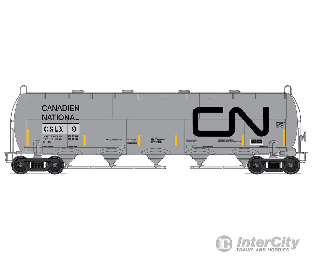 Intermountain HO 48912 Procor Pressure-Flow Hopper - Holcim Canada Ex-CN (gray Noodle Logo & Lettering) Freight Cars