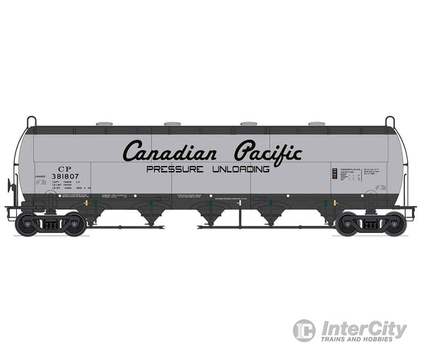 Intermountain HO 48914 Procor Pressure-Flow Hopper - Canadian Pacific (gray black Script Lettering) Freight Cars