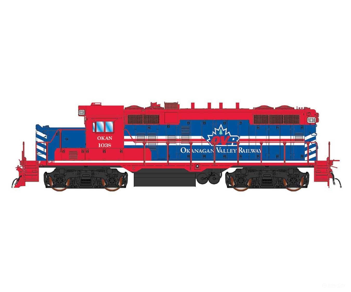 Intermountain HO 49821 Paducah GP10 w/DCC - Okanagan Valley Railway #1038 - Locomotives