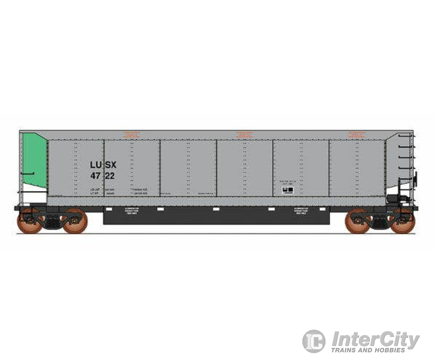 Intermountain N 6404001 Aeroflo Ii Coal Gondola - Ready To Run Value Line Luscar Lusx (Silver