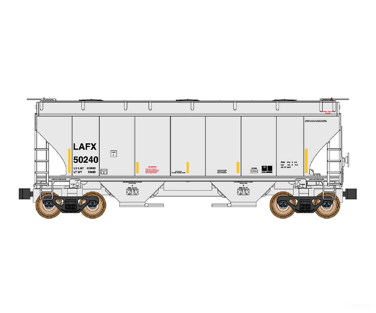 Intermountain N 669017 Trinity 3281 Covered Hopper Lafarge LAFX (Assort. Road #s) Freight Cars