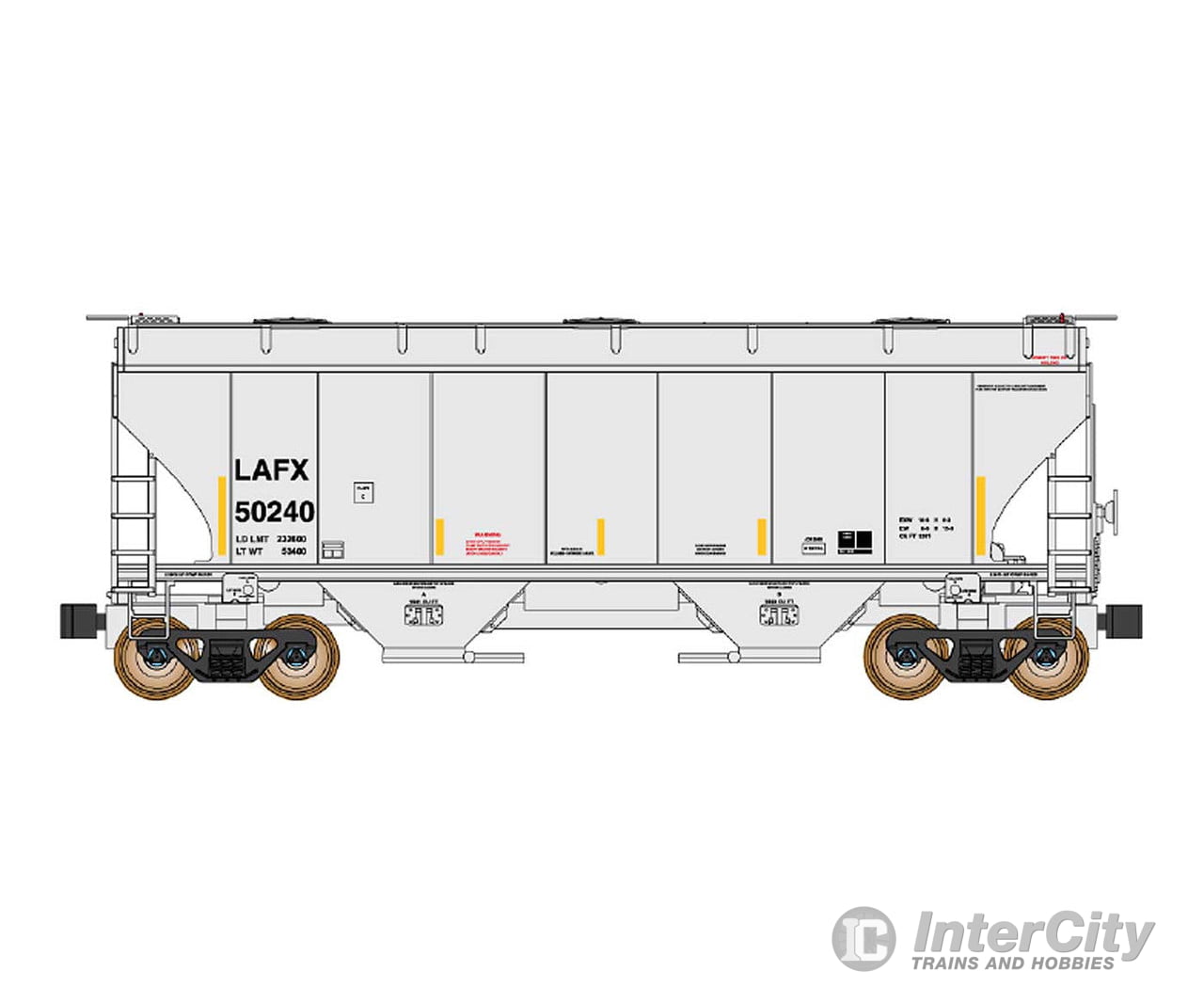 Intermountain N 669017 Trinity 3281 Covered Hopper Lafarge LAFX (Assort. Road #s) Freight Cars