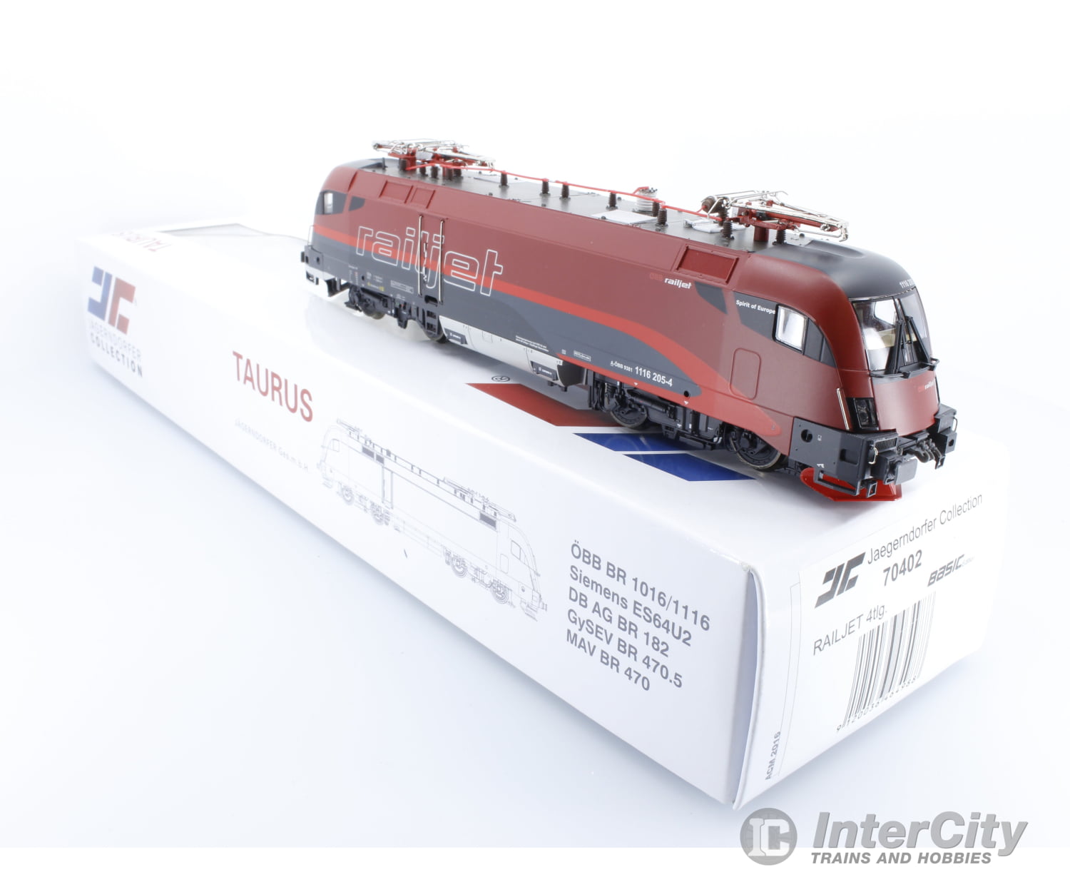 Jaegerndorfer 70402 Ho Railjet Obb Br 1016 Dc European Locomotives