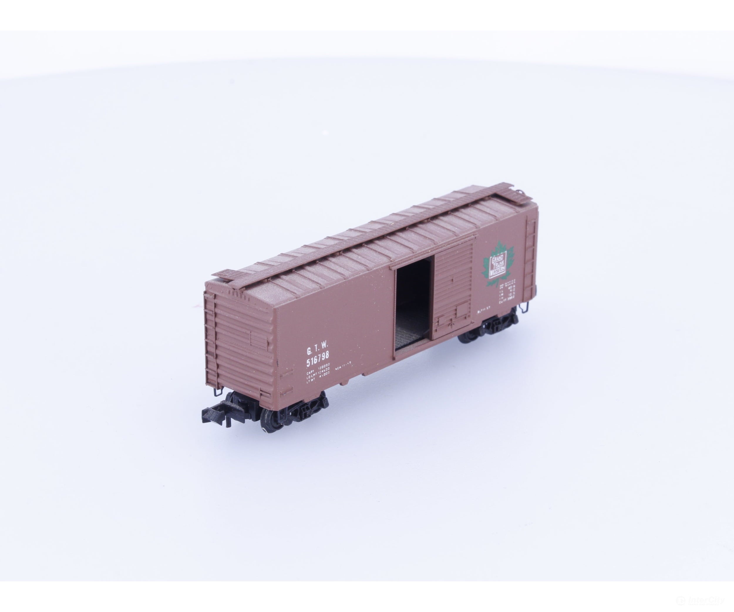 JC Timmer 516798 N 40’ Single Door Boxcar Grand Trunk Western (GTW) 516798 Freight Cars