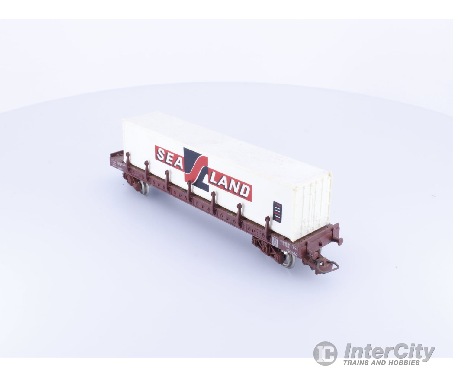 Jouef 6616 HO DB Staked Flat Car with Sea Land Container European Freight Cars