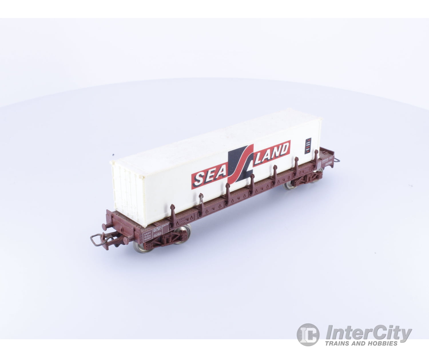 Jouef 6616 HO DB Staked Flat Car with Sea Land Container European Freight Cars