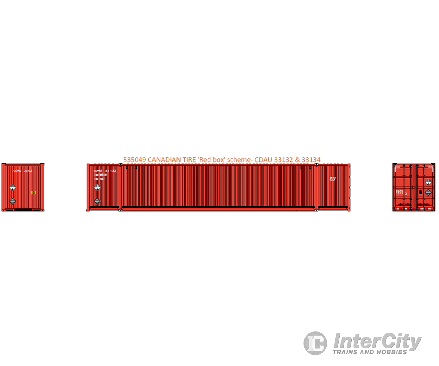 Jtc N 535049 Canadian Tire 53’ Hc Corrugated Container 2-Pack Freight Loads & Containers