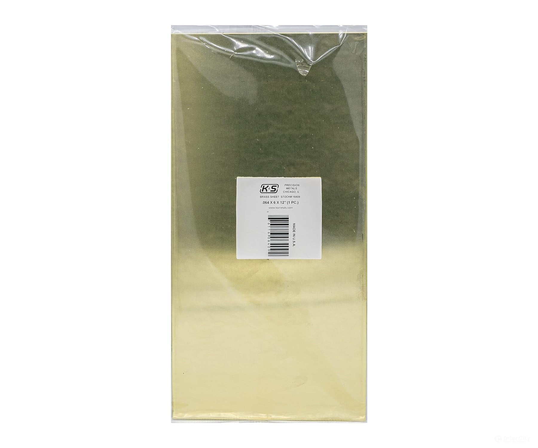 K&S Metals 16409 .064X6X12(Fs-64) Brass Sheet (1/Pk) & Metal