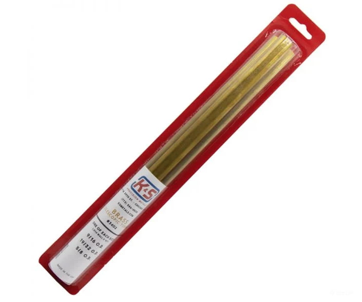 K&S Metals 3402 Brass Telesopic Tubing (.014 Wall X 12) 3Pcs (9/16 - 5/8 O.d.) & Metal