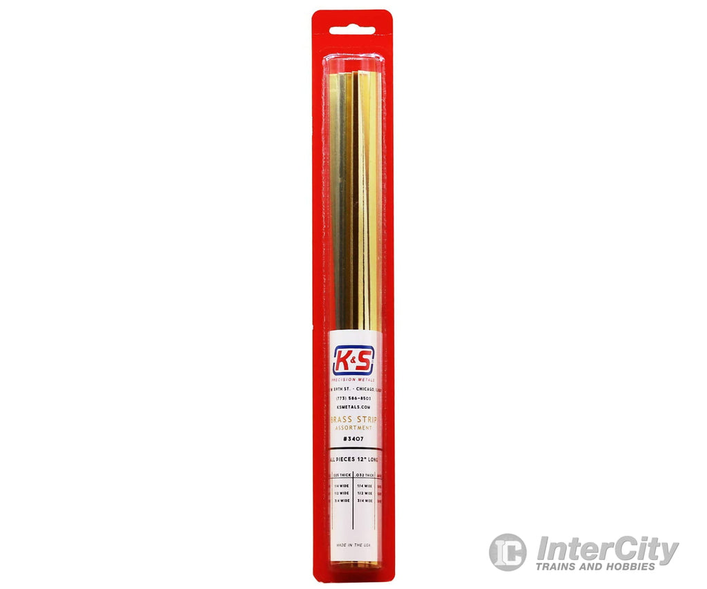 K&S Metals 3407 Brass Strips .016/.025/.032/.064 Thick: 1/4 1/2 3/4 & Metal