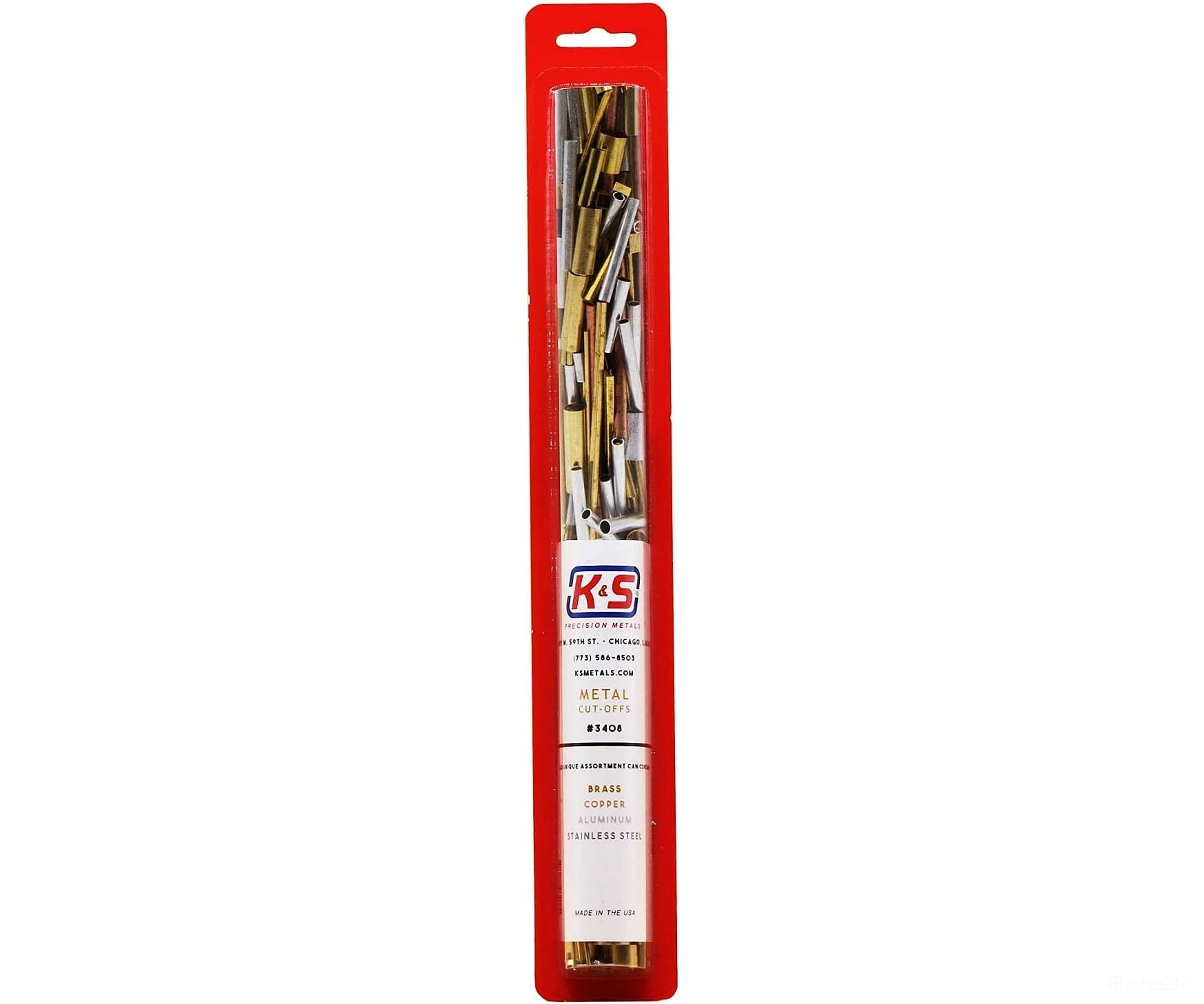 K&S Metals 3408 Metal Cut Offs Brass Aluminum Copper Stainless Assortment &
