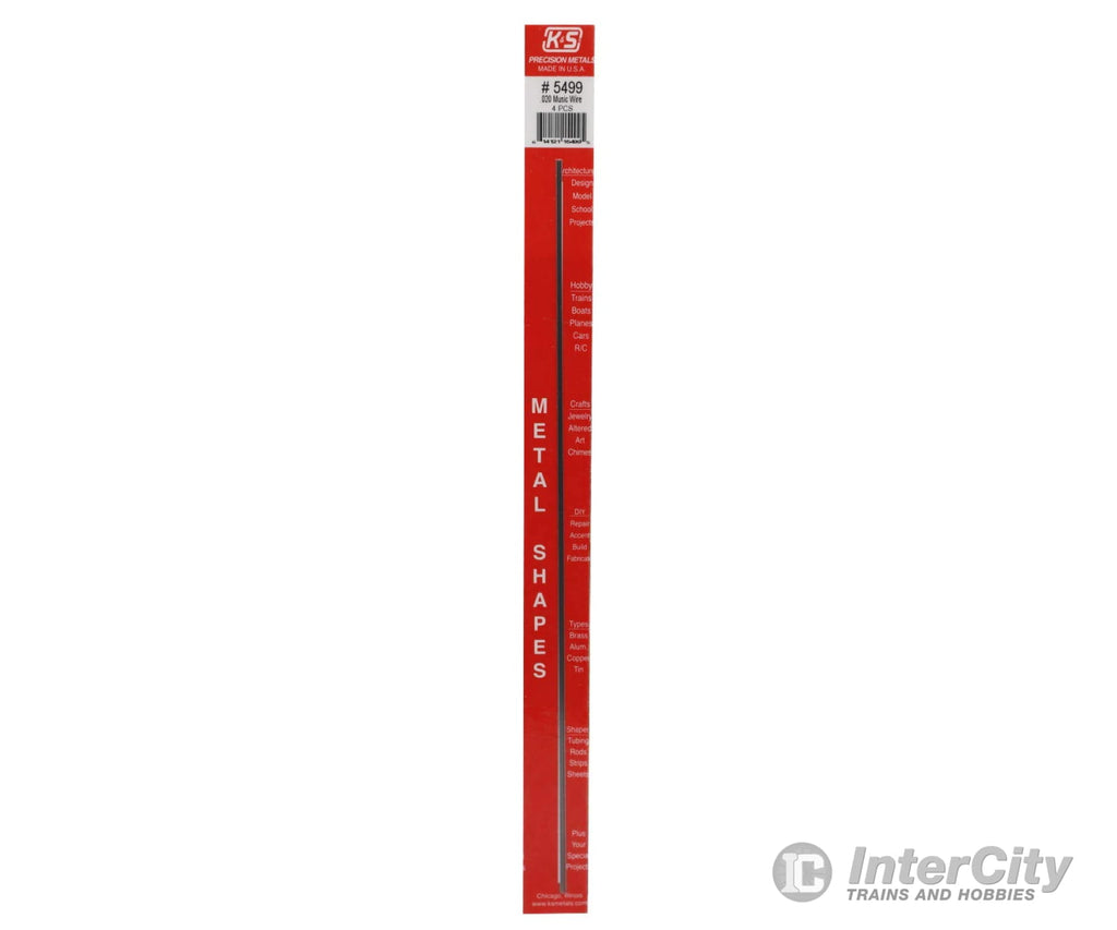 K&S Metals 5499 .020 Dia Music Wire - 12 (4Pcs) Brass & Metal