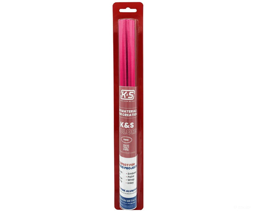 K&S Metals 6045 Aluminum Foil Pink .004 (36Ga) Thick X 12 24 Brass & Metal