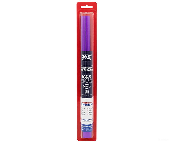 K&S Metals 6050 Aluminum Foil Purple .004 (36Ga) Thick (.004 X 12 24) Brass & Metal