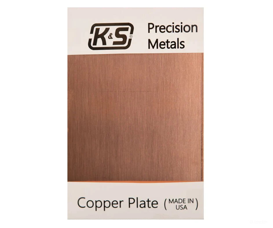 K&S Metals 6603 .050 Thick 6X9 Copper Etching Plates Brass & Metal