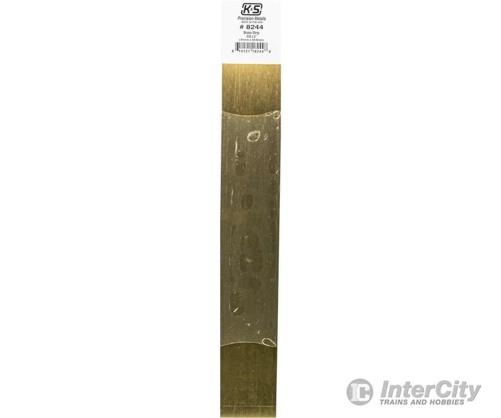K&S Metals 8244 .032 X 2 Brass Strip (1Pc/Card) & Metal