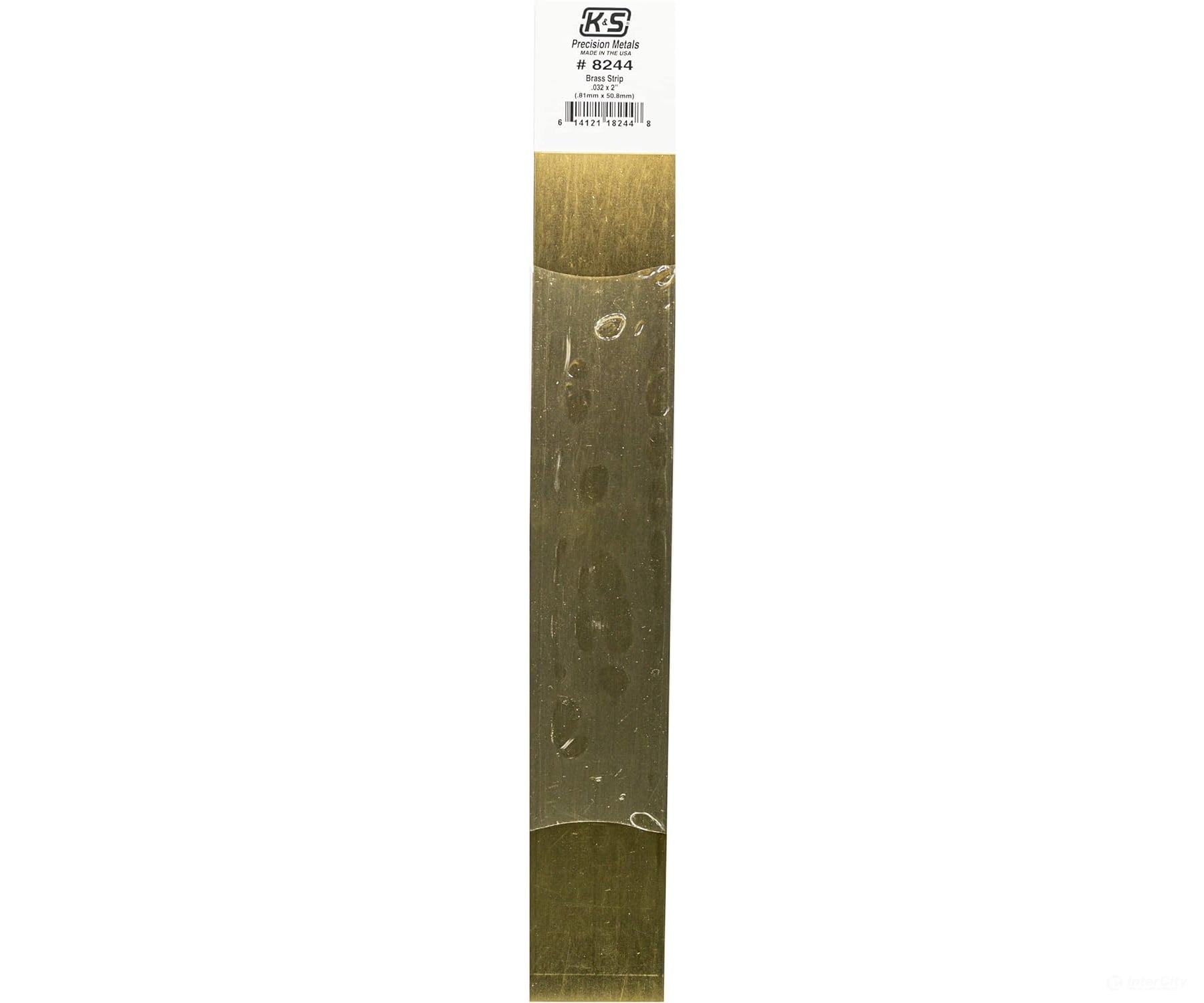 K&S Metals 8244 .032 X 2 Brass Strip (1Pc/Card) & Metal