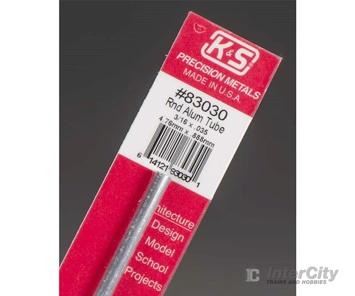 K&S Metals 83030 3/16X.035 Round Aluminum Tube (1/Pk) Brass & Metal