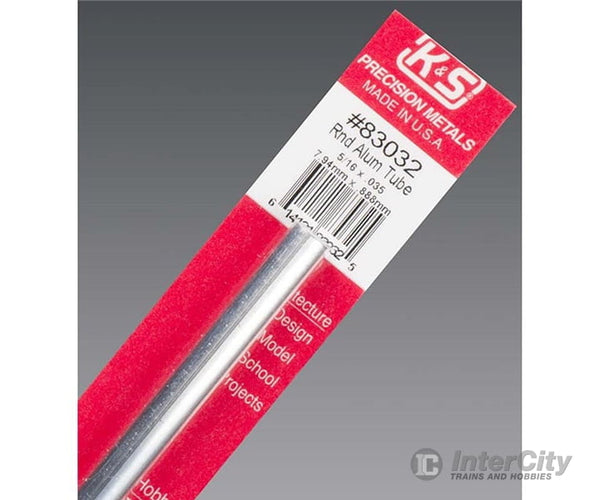 K&S Metals 83032 5/16X.035 Round Aluminum Tube (1/Pk) Brass & Metal