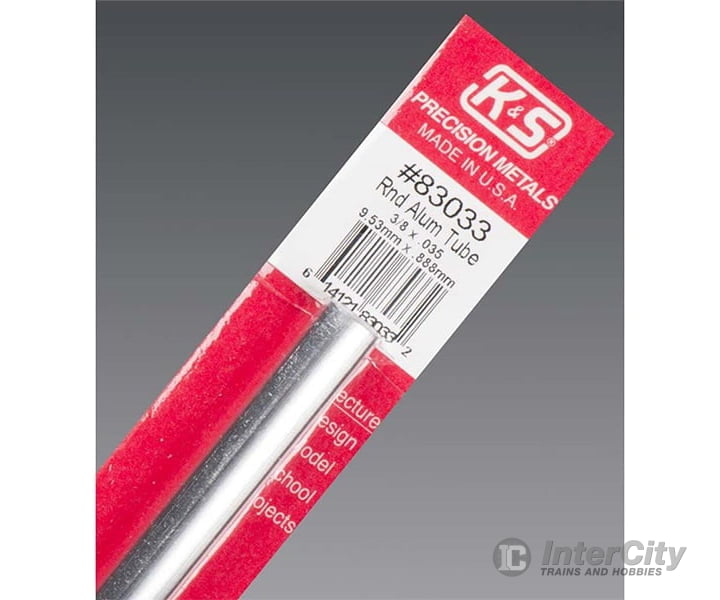 K&S Metals 83033 3/8X.035 Round Aluminum Tube (1/Pk) Brass & Metal