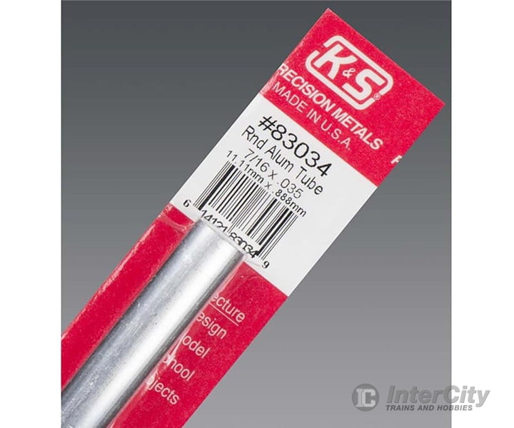 K&S Metals 83034 7/16 X.035 Round Aluminum Tube (1/Pk) Brass & Metal
