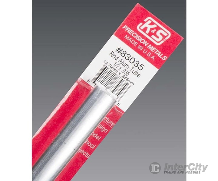 K&S Metals 83035 1/2 X.035 Round Aluminum Tube (1/Pk) Brass & Metal