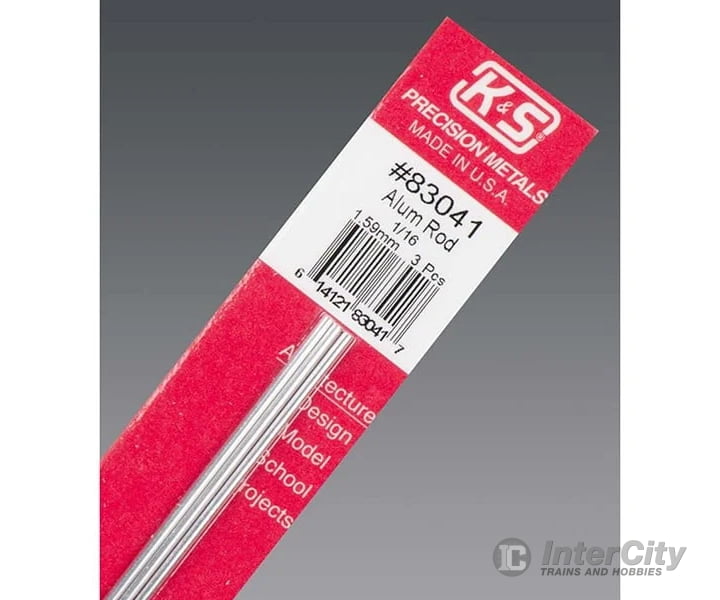 K&S Metals 83041 1/16 Aluminum Rod (3Pc/Cd) Brass & Metal