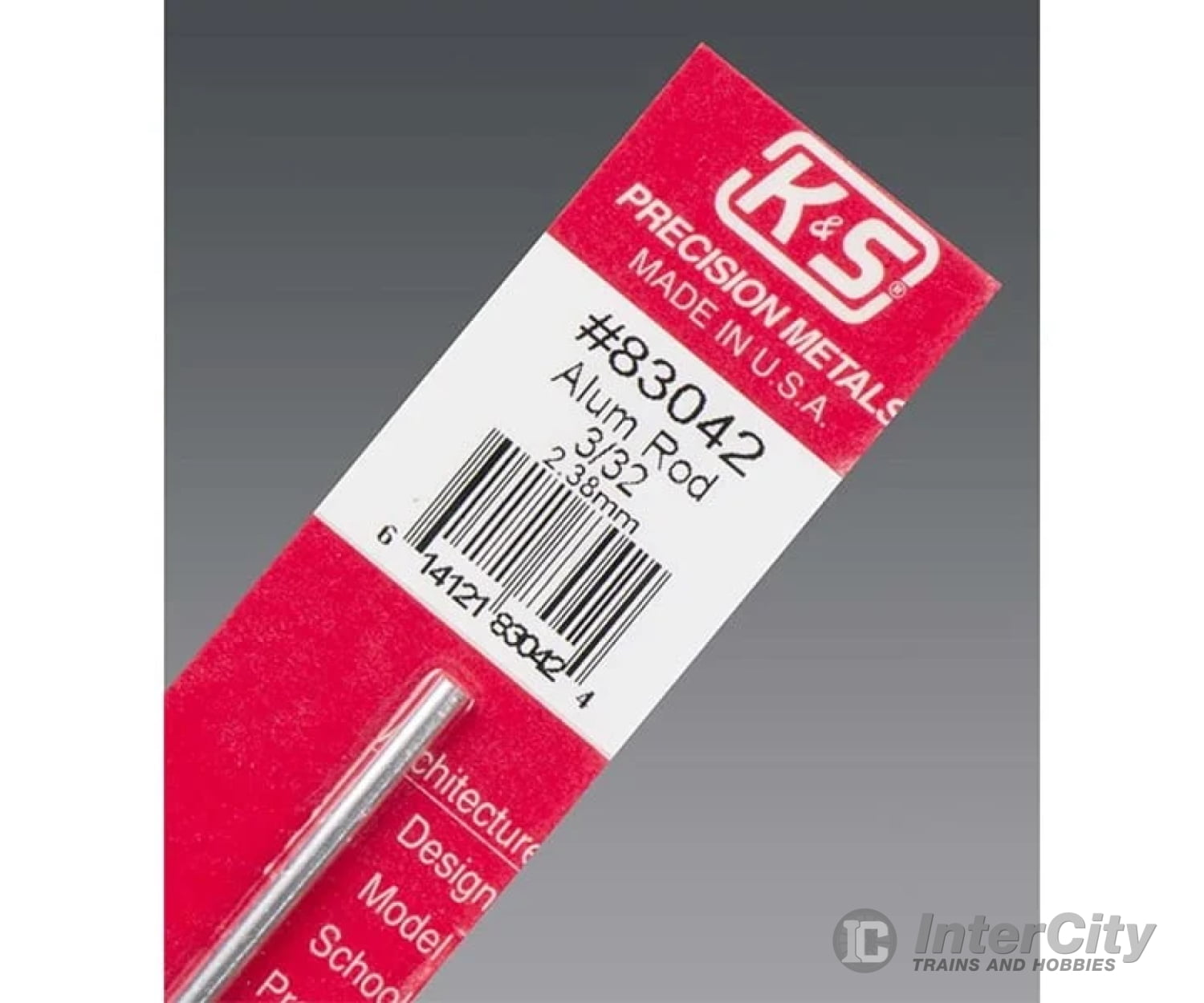 K&S Metals 83042 3/32 Aluminum Rod (1/Pk) Brass & Metal