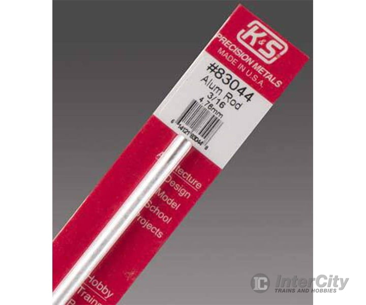 K&S Metals 83044 3/16Aluminum Rod (1/Pk) Brass & Metal