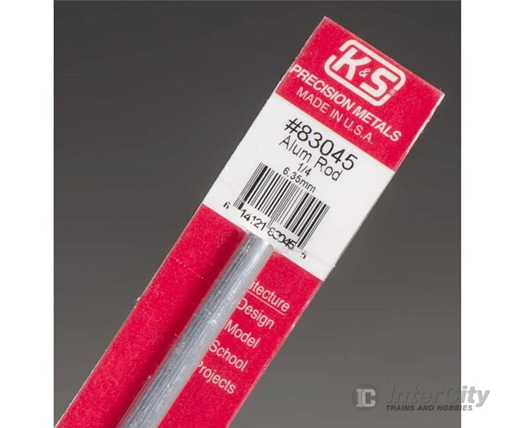 K&S Metals 83045 1/4 Aluminum Rod (1/Pk) Brass & Metal