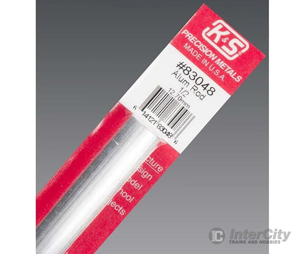 K&S Metals 83048 1/2 Aluminum Rod (1/Pk) Brass & Metal